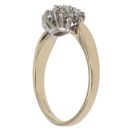 9ct Yellow Gold 0.26ct Brilliant Cut Diamond Cluster Ring