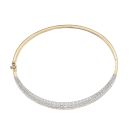 9ct Yellow Gold 3.00ct Brilliant and Princess Cut Diamond Bangle