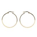14ct Yellow Gold Plain Hoop Earrings