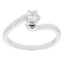 Platinum 0.33ct Brilliant Cut Diamond Solitaire Twist Ring