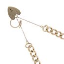 9ct Yellow Gold Heart Lock Charm Bracelet 7"