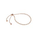Sterling Silver And Rose Gold Plated Beaded Toggle Bracelet