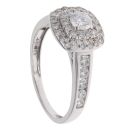 18ct White Gold 0.75ct Brilliant Cut Diamond Cluster Ring