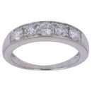 18ct White Gold 0.70ct Brilliant Cut Diamond Five Stone Ring