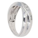 18ct White Gold 0.25ct Diamond Crossover Ring