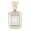 14ct Yellow Gold Cubic Zirconia Fancy Pendant