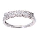 9ct White Gold 0.33ct Diamond Cluster Ring