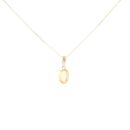 9ct Yellow Gold Citrine Pendant And Chain 18"