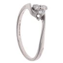 9ct White Gold 0.20ct Brilliant Cut Diamond Trilogy Ring