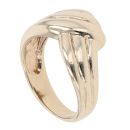 9ct Yellow Gold Three Row Wishbone Ring