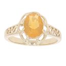 9ct Yellow Gold Citrine Solitaire Ring