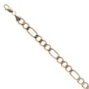9ct Yellow Gold Figaro Bracelet 8.5"