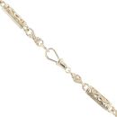 9ct Yellow Gold Patterned Bar Link Fancy Chain 18"
