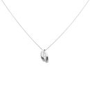 9ct White Gold Cubic Zirconia Fancy Wave Pendant and Chain 18"