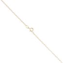 9ct Yellow Gold Cubic Zirconia Two Stone Pendant and Chain 18"