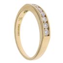 18ct Yellow Gold 0.33ct Brilliant Cut Diamond Half Eternity Ring