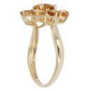 9ct Yellow Gold Heliodor Cluster Ring