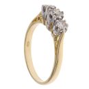 18ct Yellow Gold 0.45ct Brilliant Cut Diamond Trilogy Ring