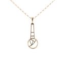 9ct Yellow Gold Rennie Mac Pendant and Belcher Chain 18"