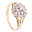 9ct Yellow Gold 0.33ct Diamond Cluster Ring