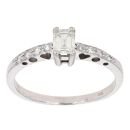 18ct White Gold 0.60ct Baguette Cut Solitaire Ring