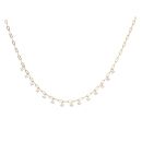 Silver Gold Plated Cubic Zirconia Chain 18"