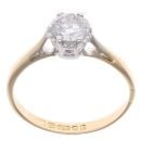 18ct Yellow Gold 0.80ct Solitaire Diamond Ring