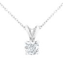 9ct White Gold 0.25ct Diamond Pendant Necklace
