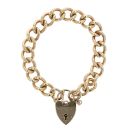9ct Yellow Gold Heart Charm Bracelet 7"