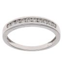 9ct White Gold 0.25ct Brilliant Cut Diamond Half Eternity Ring
