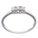 18ct White Gold 0.20ct Brilliant Cut Diamond Trilogy Ring