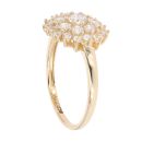 9ct Yellow Gold Cubic Zirconia Cluster Ring