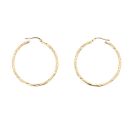 9ct Yellow Gold Twist Hoop Earrings
