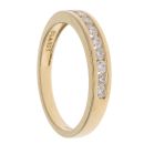 18ct Yellow Gold 0.33ct Brilliant Cut Diamond Half Eternity Ring