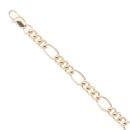 9ct Yellow Gold Figaro Bracelet 8"