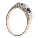 9ct Yellow Gold Sapphire And Cubic Zirconia Ring