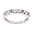 14ct White Gold 0.50ct Diamond Half Eternity Ring