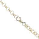 9ct Yellow Gold Patterned and Plain Belcher Chain 24"