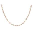 9ct Yellow, White And Rose Gold Celtic Chain 18"