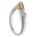 9ct Yellow And White Gold 0.20ct Brilliant Cut Diamond Fancy Ring