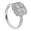 14ct White Gold 2.00ct Diamond Cluster Ring