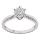 9ct White Gold 0.50ct Brilliant Cut Diamond Solitaire Ring