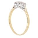 18ct Yellow Gold 0.33ct Brilliant Cut Diamond Trilogy Ring