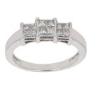 18ct White Gold 0.50ct Princess Cut Diamond Cluster Ring