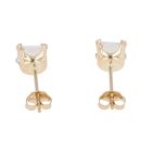 9ct Yellow Gold Princess Cut Cubic Zirconia Stud Earrings