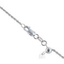 9ct White Gold 0.40ct Brilliant Cut Diamond Cluster Pendant And Chain 20"