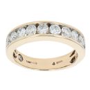 14ct Yellow Gold 1.25ct Brilliant Cut Diamond Half Eternity Ring