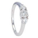 14ct White Gold 0.50ct Diamond Trilogy Ring