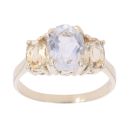 9ct Yellow Gold Yellow and Colourless Topaz Ring