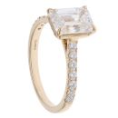 Lab Grown 9ct Yellow Gold 2.65ct Emerald Cut Diamond Solitaire Ring